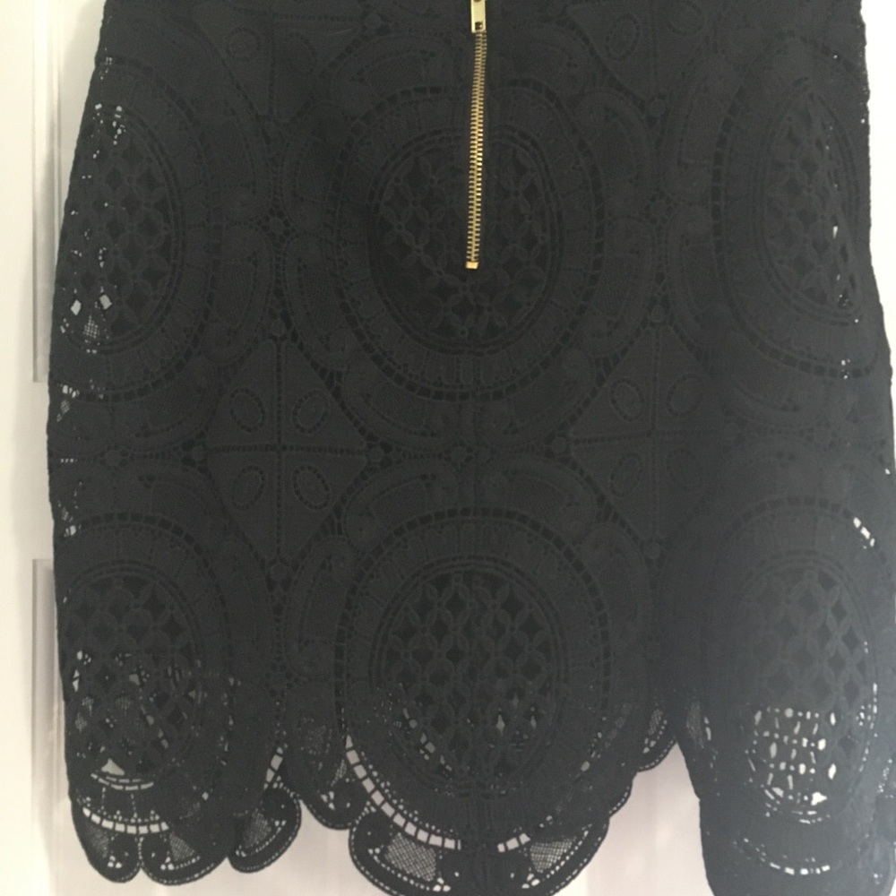 Black lace skirt